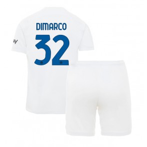 Inter Milan Federico Dimarco #32 Bortaställ Barn 2023-24 Kortärmad (+ Korta byxor)